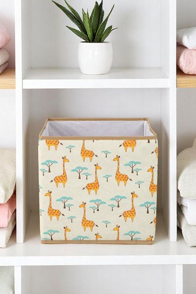 İronika Graffe Baby Room Box Closet Organizer Toy Goods Laundry Storage Box Organizer 30X30X30