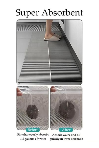 Generic 2-piece Kitchen Mat And Carpet Set, Non-slip Quick-drying Diatom Mud Floor Mat 40*60 40*120cm
