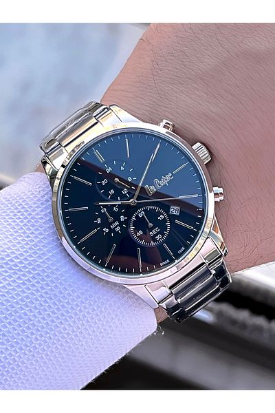 Lee Cooper Steel Band Inner Functions Active 5 Atm Water Resistant Men Wrist Watch Elc8042.390