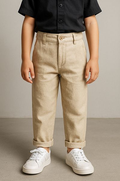 rg kidsstore Boys' Linen Trousers - Comfortable and Stylish Design