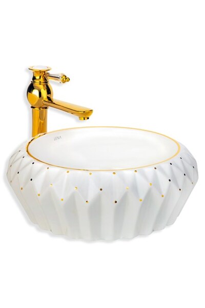 LENA E-8138 Tezgah Üstü Porselen Lavabo