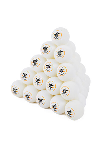 USR Starter 50 Li 1 Yıldız Masa Tenisi Topu Beyaz