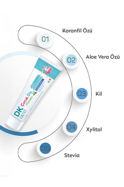 Dermokil Dent Dk Clove Extract Children's Toothpaste with Brush 50 ml Toothbrush