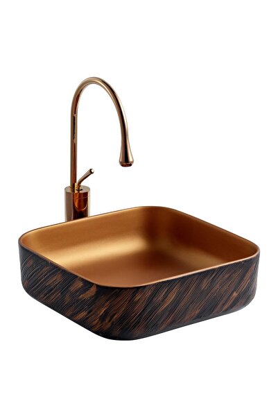 LENA E-4072X Tezgah Üstü Porselen Lavabo