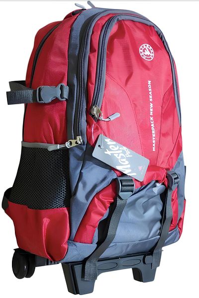 MASTER PACK Mountain Climber Travel Backpack with Wheel and Wheel Laptop Compartment