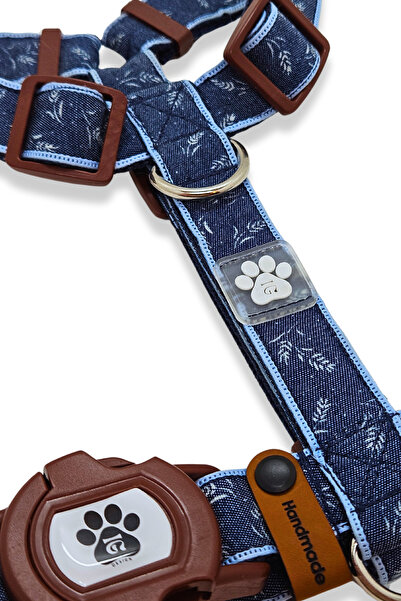 IG Design Denim Görünümlü H Tipi Göğüs Tasması