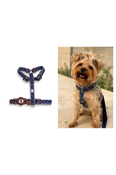 IG Design Denim Görünümlü H Tipi Göğüs Tasması