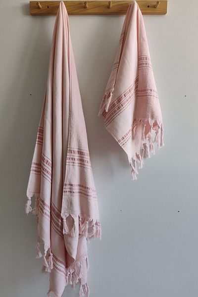 Sevim 100% Cotton Peshtemal Peskir Set-Beach Towel Set-Yavruağzı