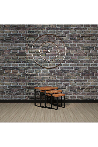 deryawood Raweyn Masif Ahşap Zigon Sehpa Ceviz