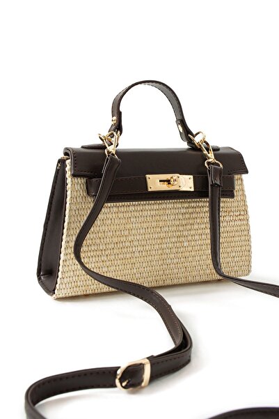 mèche atelier since 2024 حقيبة يد وكتف نسائية من فولي موديل ويست براون