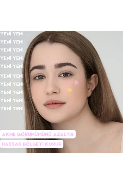 OOTD Star Spot Patch Pink Star Acne Tape 16 Pieces