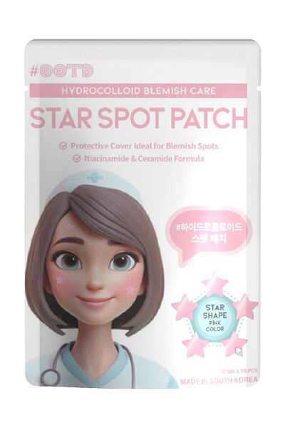 OOTD Star Spot Patch Pink Star Acne Tape 16 Pieces