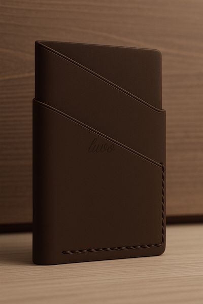 luvo Real Leather Minimal Wallet Card Holder Premium Leather Compact Wallet