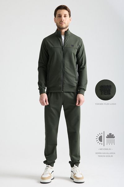 Shooter Sportswear Σετ ανδρικής φόρμας Luxe Άνετη εφαρμογή με μανσέτες μίνιμαλ λογότυπο