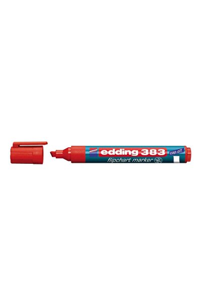 Edding 383 قلم لوح قلاب برأس مقطوع - أحمر