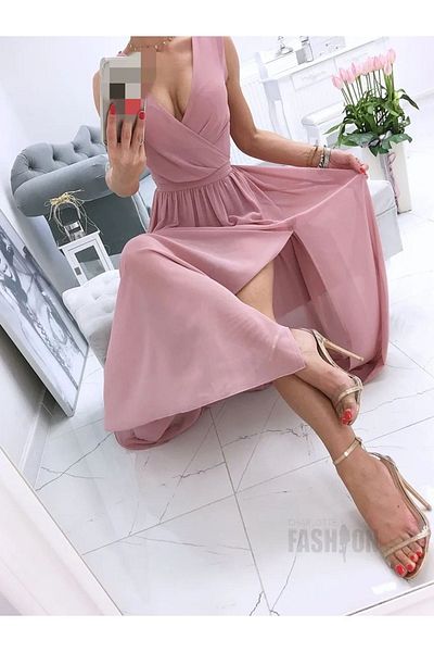 GAMZE ALPTEKİN Rochii de seară lungi sexy pentru femei Rochie elegantă cu decolteu în V Rochii de petrecere cu fante Moda de primăvară pentru femei