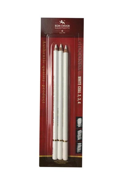 Koh-i Noor Kohi Noor Gioconda White Coal White Charcoal Fuse Pen Set of 3