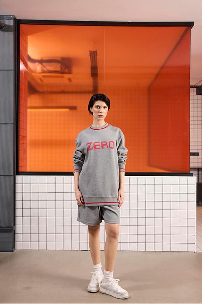 GMG FIRENZE Gmg Firenze Crew Neck Gray Melange Men's Sweatshirt Gu25Mss08020