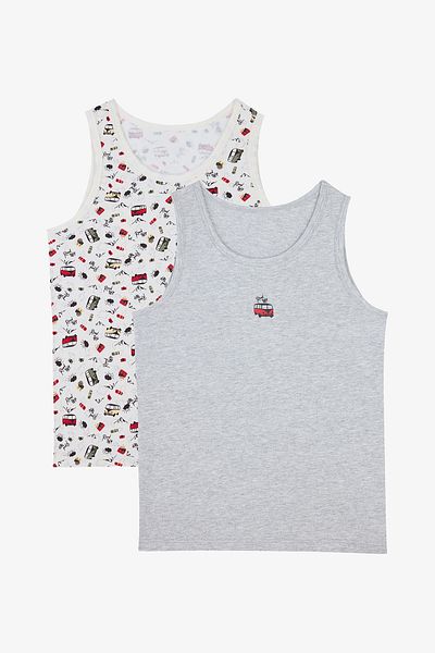 Penti Boy's Food Market Multicolored 2-Piece Undershirt