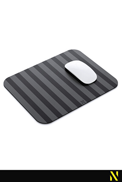 nilizma Mouse Pad ergonomic cu dungi de culoare neagră, cu suprafață anti-alunecare, ideal pentru uz casnic și la birou