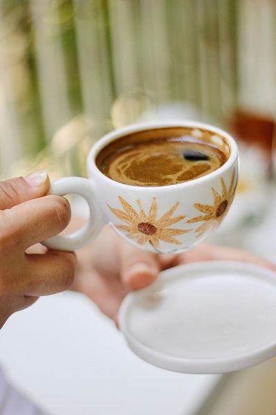 woness studio sunflower mug handmade ceramic coffee cup