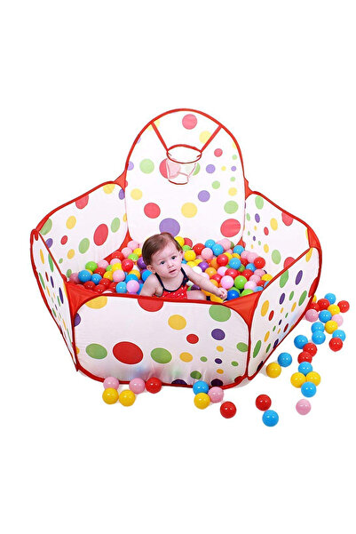 SOLLUXE 3in1 children's playground, tent and tunnel for indoor/outdoor use, UV protection, foldable, red