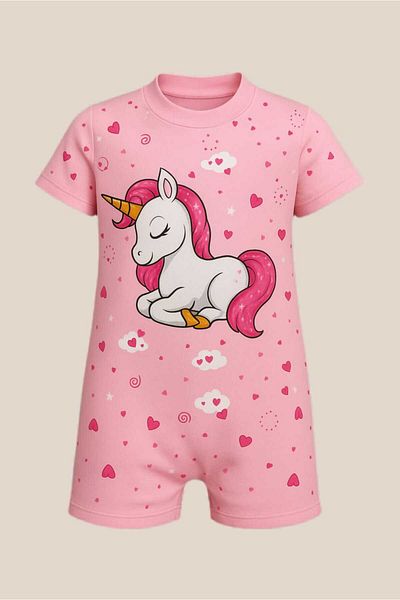 My Kids Wear Girl's Full Body Back Zipper Swimsuit Cute Pattern Printed Bonnet Suit
