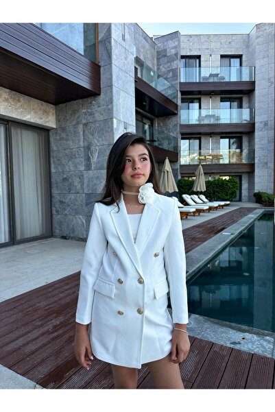 Hilal Akıncı Kids سترة بليزر بأزرار ذهبية