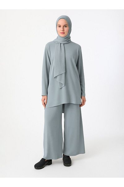Refka Aerobin Tunic Trousers Set - Gray - Refka