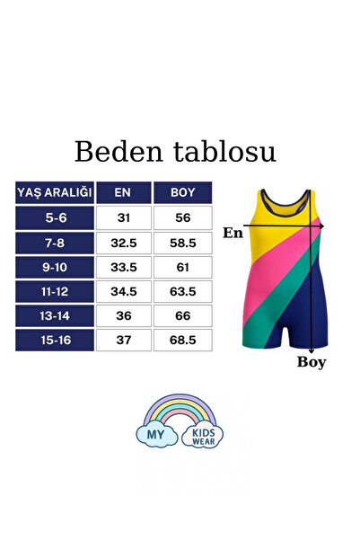 My Kids Wear Yüzücü Şortlu Kız Çocuk Mayo