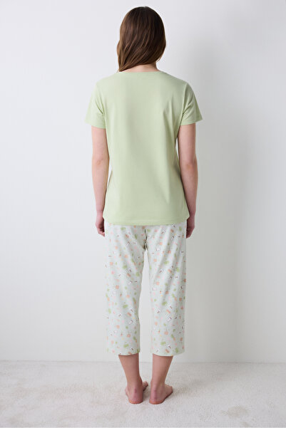 Penti Zahradnická sada pyžama Capri světle zelená
