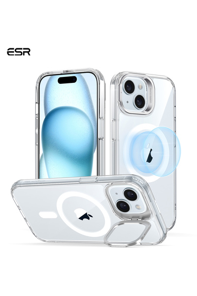 ESR Iphone 15 MagSafe STANDLI Şeffaf Silikon Kılıf