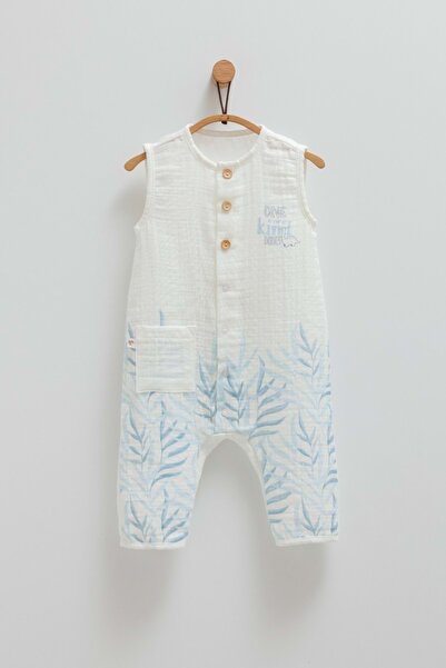 Caramell Little Boy Muslin Kumaş Bebek Tulum