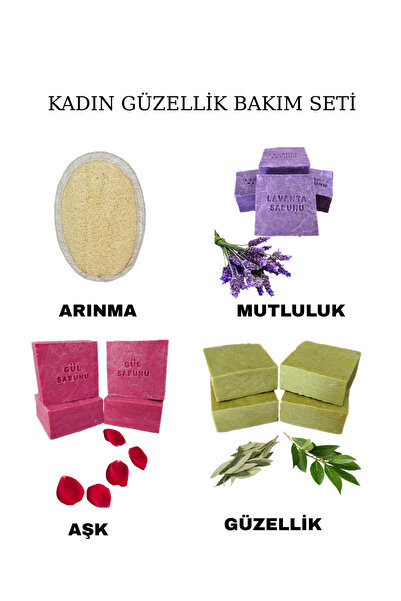 Kadın Doğal Bakım Sabun + Lif seti