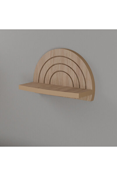 WoodArtDesign Yarım Daire Tasarımlı MDF Duvar Rafı – Dekoratif Ahşap Raf (30x...