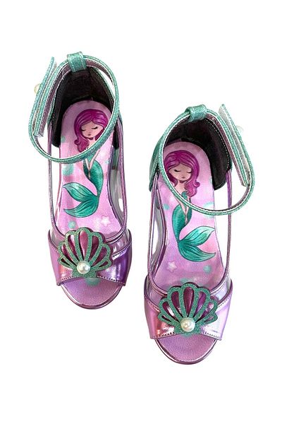 ROSE SHOES KİDS Tale Silvery Transparent Open Toe Stylish Heel Shoes