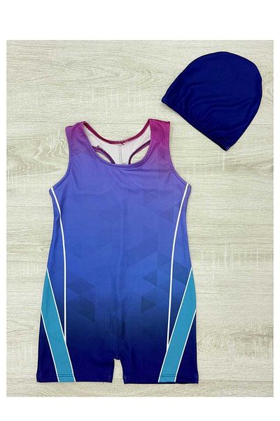 My Kids Wear Girls' Swimsuit with Swim Shorts