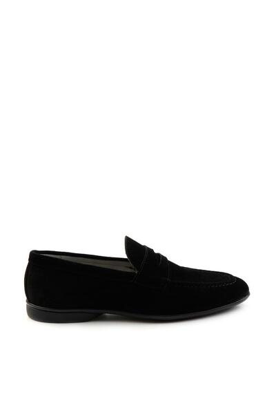 Bambi Siyah Leather Erkek Loafer Ayakkabı E01054150502