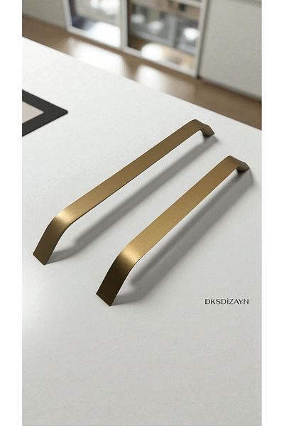 DKSDİZAYN Eşahin 160 mm sertar de mobilier din aur mat mâner dulap de bucătărie mâner din aluminiu mâner din aur mat premium