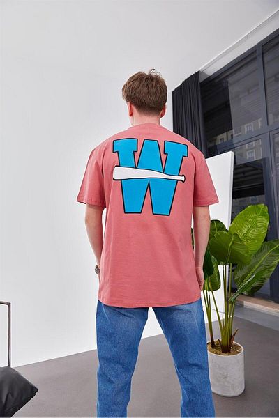 NOMARC W Letter Dried Rose T-shirt