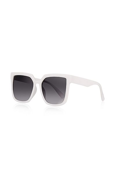 Kinary Bright White Unisex Sunglasses - 1060