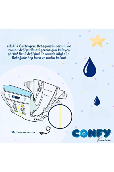 Confy Premium 5 Numara Bebek Bezi Junior 11 - 18 Kg 120 Adet
