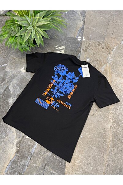 NOMARC Ανδρικό μπλουζάκι με μοτίβο λουλουδιών στο πίσω μέρος