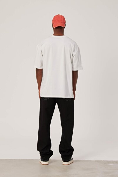 NOMARC Erkek Önü Yazılı Beyaz Tshirt