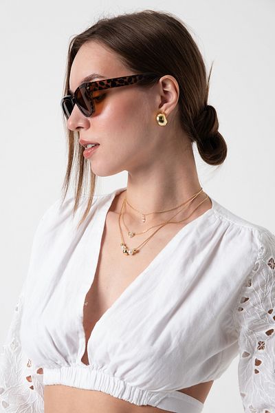 Aqua Di Polo 1987 Sundown Club Leopard Geometric Women's Sunglasses Apso001801--50 Ekartman
