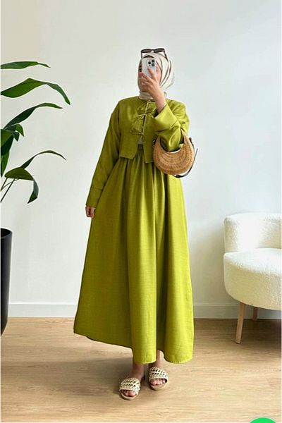 ENDAMIM Linen Skirt Set