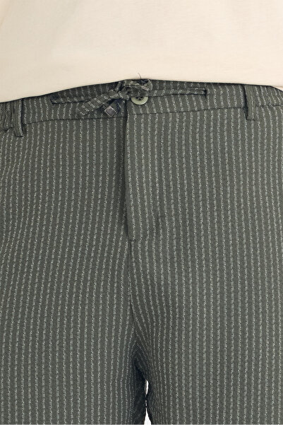 EXSPORT Si̇lver Striped Pants Shorts