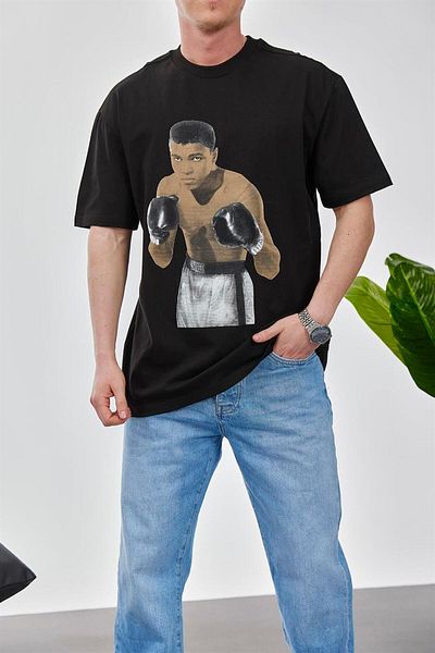 NOMARC Μπόξερ Μουάμαρ Άλι Μαύρο Tshirt