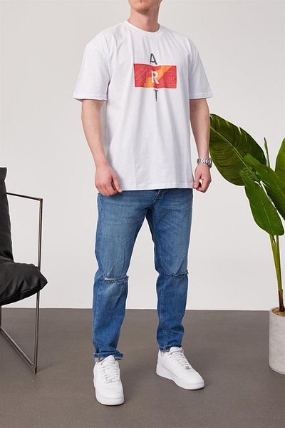 NOMARC Τέχνη Λευκό Tshirt
