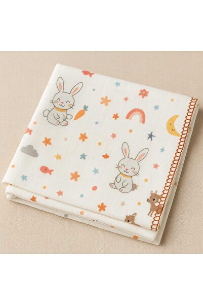 UmBaby Multi-Purpose 3-Piece Newborn Muslin Baby Blanket Mixed Patterns 80X90 Cm. Muslin Cover
